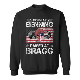 Born At Ft Benning Raised Fort Bragg Airborne Veterans Day Sweatshirt - Monsterry UK