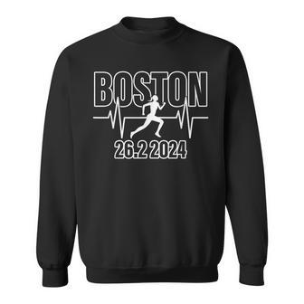 Boston 262 2024 Marathon Finisher Running Runner Sweatshirt - Seseable