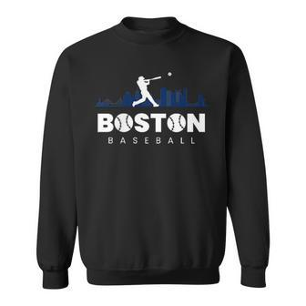 Boston Baseball Vintage Minimalist Retro Baseball Lover Sweatshirt - Seseable
