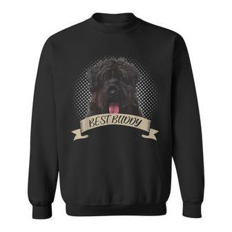 Bouvier Des Flandres Best Friend Dog Portrait Black Sweatshirt - Seseable