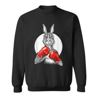 Boxender Hase Grafik Sweatshirt, Sportlich in Schwarz - Seseable