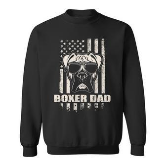Boxer Dad Cool Vintage Retro Proud American Sweatshirt | Mazezy UK