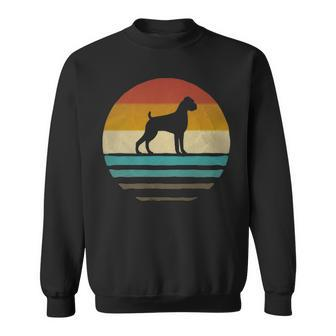 Boxer Dog Retro Vintage 70S Silhouette Breed Sweatshirt | Mazezy