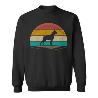 Boxer Dog Retro Vintage 70S Silhouette Breed Sweatshirt | Mazezy