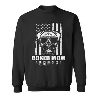 Boxer Mom Cool Vintage Retro Proud American Sweatshirt | Mazezy UK