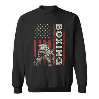 Boxing Us Flag For Dad Boxer Patriotic 4Th Of July Sweatshirt - Monsterry CA