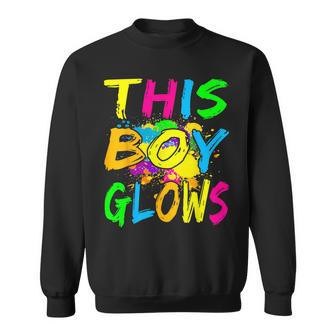 This Boy Glows Cute Boys Man Son Party Team Sweatshirt - Seseable
