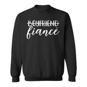 Boyfriend Fiancé Engagement Engaged Couple Matching Sweatshirt - Thegiftio UK