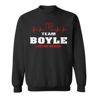 Boyle Surname Family Name Team Boyle Lifetime Member Sweatshirt - Seseable