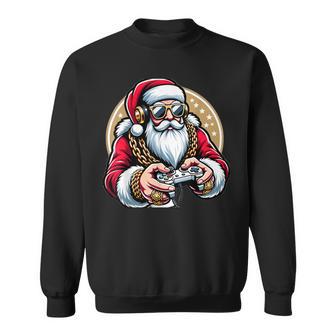 Boys Christmas Video Game Santa Gamer Xmas Sweatshirt - Monsterry AU