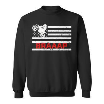 Braaap Vintage Usa American Flag Sweatshirt | Mazezy