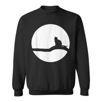Branching Moon Cat Sweatshirt - Monsterry