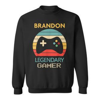 Brandon Name Personalised Legendary Gamer Sweatshirt - Seseable