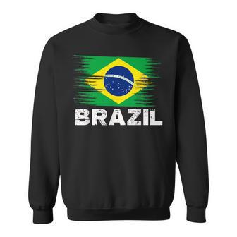 Brazil Brazilian Flag Sports Soccer Football Sweatshirt - Monsterry UK