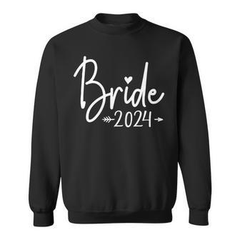 Bride Est 2024 Married Wedding Bridal Party Bachelorette Sweatshirt - Thegiftio UK
