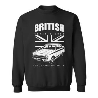 British Classic Car Lotus Cortina Mark 1 Sweatshirt - Monsterry CA