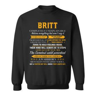 Britt Completely Unexplainable Name Father's Day 7 Sweatshirt - Seseable