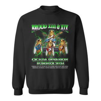 Brood Xix Xiii Cicada Invasion Summer 2024 Cicada 80S Band Sweatshirt - Monsterry UK