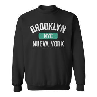 Brooklyn Nueva York Nyc New York Vintage Athletic Spanish Sweatshirt - Monsterry