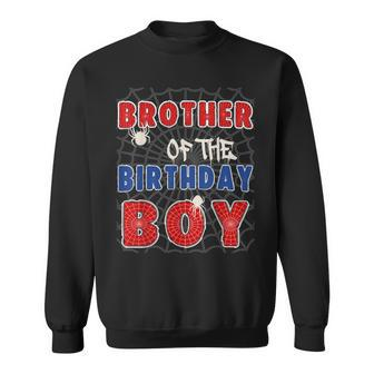 Brother Of The Birthday Boy Costume Spider Web Birthday Sweatshirt | Mazezy UK