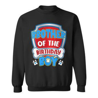 Brother Of The Birthday Boy Dog Paw Family Matching Sweatshirt - Seseable