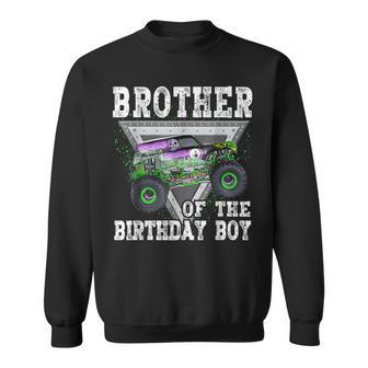 Brother Of The Birthday Boy Monster Truck Birthday Family Sweatshirt - Monsterry CA