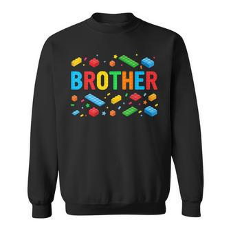 Brother Master Builder Building Bricks Blocks Family Big Bro Sweatshirt - Monsterry