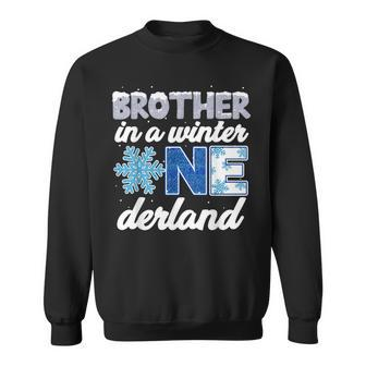 Brother In A Winter Onederland 1St Birthday Party Decoration Sweatshirt - Thegiftio UK