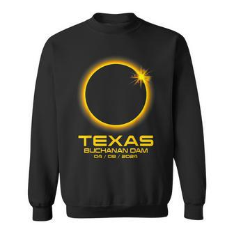 Buchanan Dam Texas Tx Total Solar Eclipse 2024 Sweatshirt - Monsterry