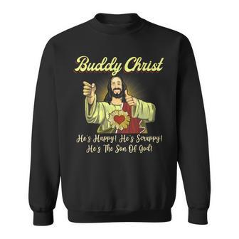 Buddy A Christ Christmas He Happy Scrappy The Son Of God Sweatshirt - Thegiftio UK