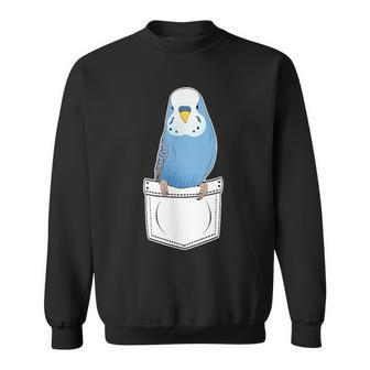 Budgie Chest Pocket Bird Pet Welli Sweatshirt - Seseable