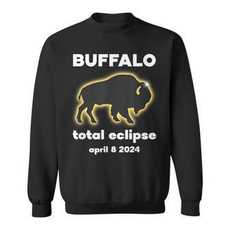 Buffalo Eclipse Outline April 8 2024 Total Eclipse Buffalo Sweatshirt | Mazezy