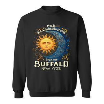 Buffalo New York 2024 Total Solar Eclipse April 8 Souvenir Sweatshirt | Mazezy