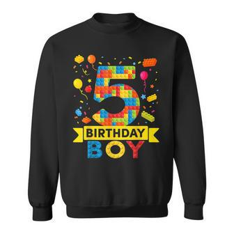 Building Bricks 5Th Birthday Boy 5 Five Year Master Builder Sweatshirt - Monsterry UK