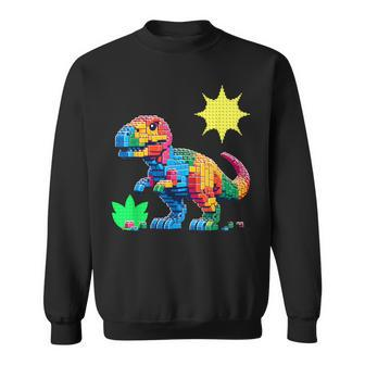 Building Bricks Dinosaur T-Rex Family Matching Sweatshirt - Seseable