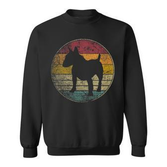 Bull Terrier Dog Vintage Distressed Retro Style Silhouette Sweatshirt | Mazezy