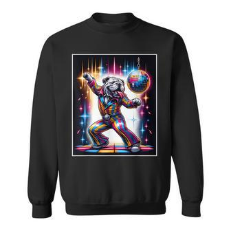 Bulldog Dancing Disco Sweatshirt - Seseable