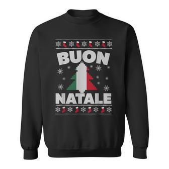 Buon Natale Merry Christmas Tree Italian Ugly Xmas Sweater Sweatshirt - Monsterry UK