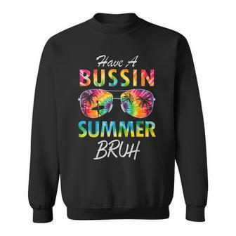 Have A Bussin Summer Bruh End Of School Retro Sunglass Boys Sweatshirt - Monsterry CA
