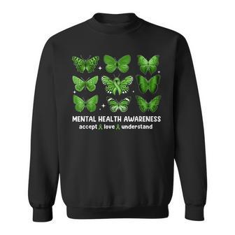 Butterfly Mental Health Awareness Accept Love Understand Kid Sweatshirt | Mazezy CA
