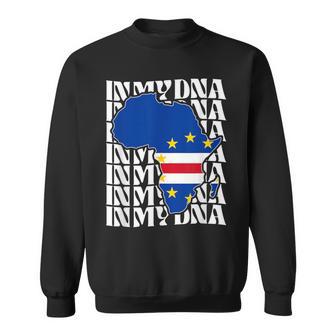 Cabo Verde Is In My Dna Love Cape Verde Flag In Africa Map Sweatshirt - Monsterry