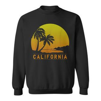 California Beach Palm Trees Summer Surf Surfer Sweatshirt - Monsterry UK