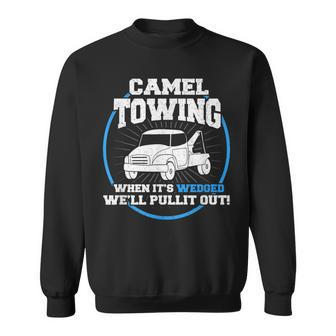 Camel Towing Adult Humor Rude Sweatshirt - Monsterry