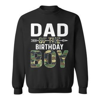 Camouflage Dad Of The Birthday Boy Sweatshirt - Monsterry DE
