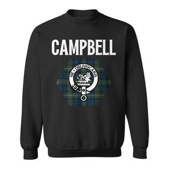 Campbell Clan Scottish Name Coat Of Arms Tartan Sweatshirt - Seseable