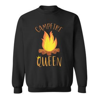 Campfire Queen Outdoor Camping Sweatshirt - Monsterry