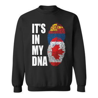 Canadian And Mongolian Mix Dna Heritage Flag Sweatshirt - Monsterry CA
