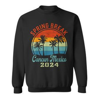 Cancun Mexico 2024 Spring Break Family School Vacation Retro Sweatshirt - Monsterry DE