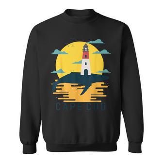 Cape Cod Nauset Lighthouse Vacation Sunset Whale Tourist Sweatshirt - Monsterry DE