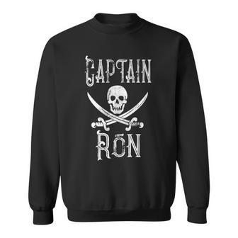 Captain Ron Vintage Personalized Pirate Boating Sweatshirt - Monsterry DE
